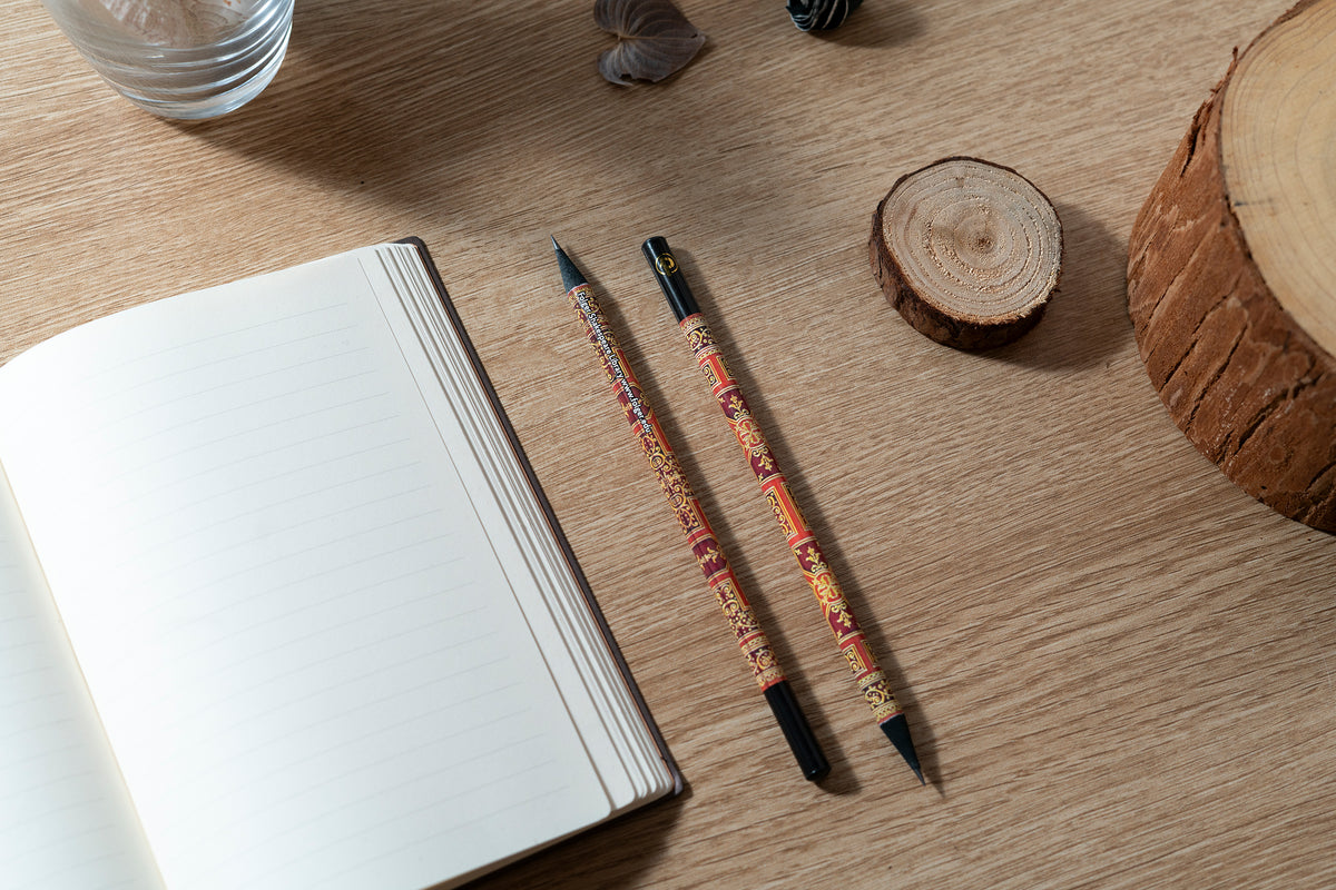 Paperblanks War of the Roses Pencils – Pack of 4 – lifestyle image