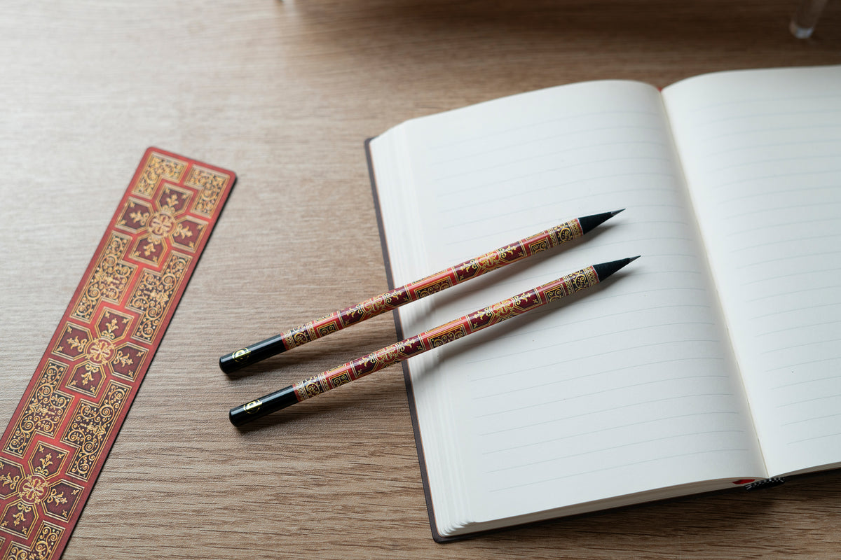 Paperblanks War of the Roses Pencils – Pack of 4 – lifestyle image