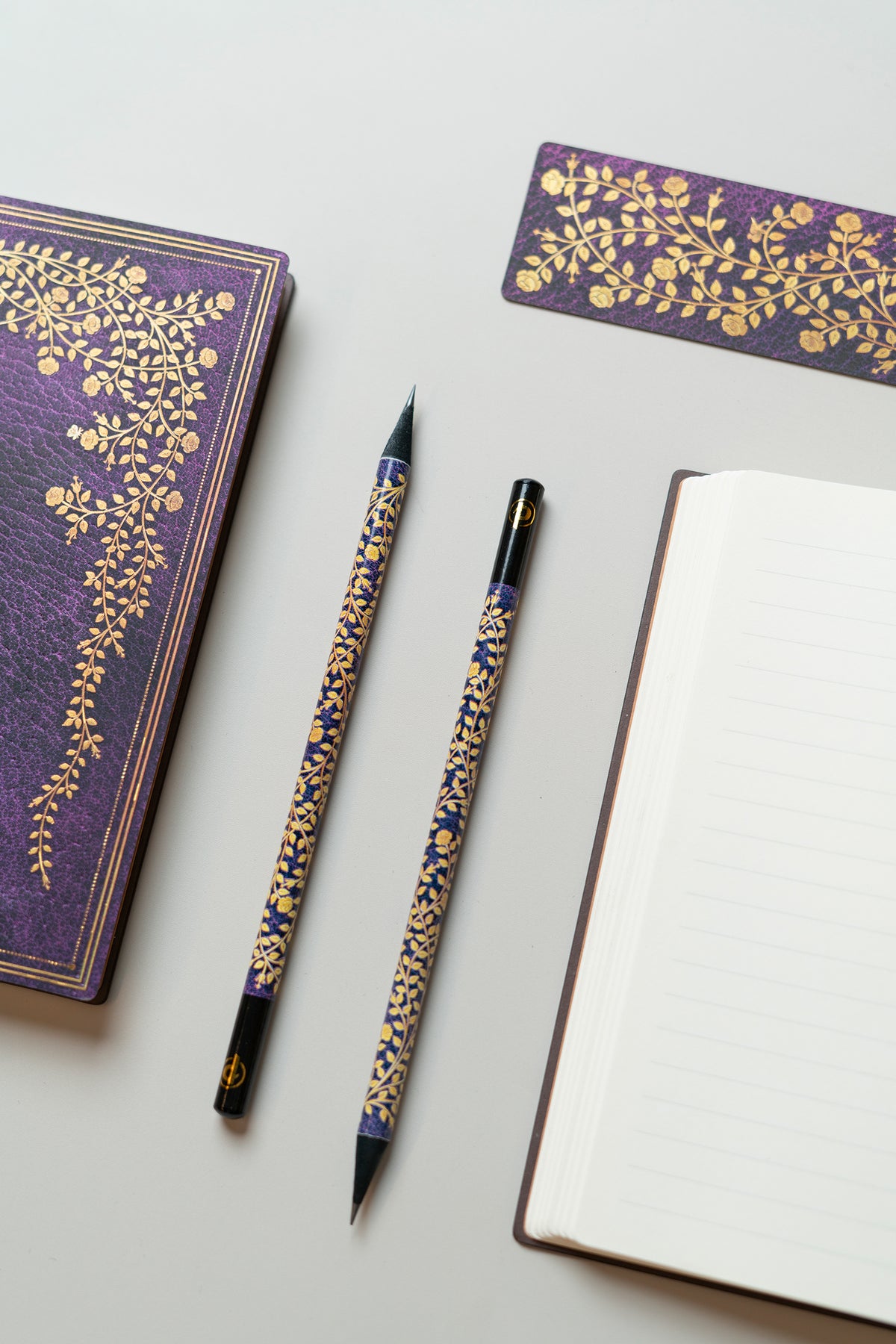 Paperblanks New York Rose Pencils – Pack of 4 – lifestyle image