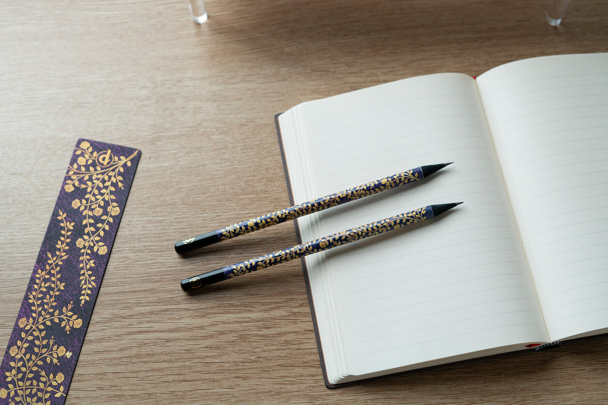 Paperblanks New York Rose Pencils – Pack of 4 – lifestyle image