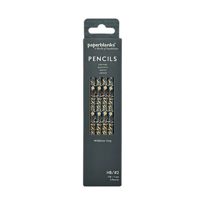 Paperblanks Wildflower Song Pencils – Pack of 4 – front view