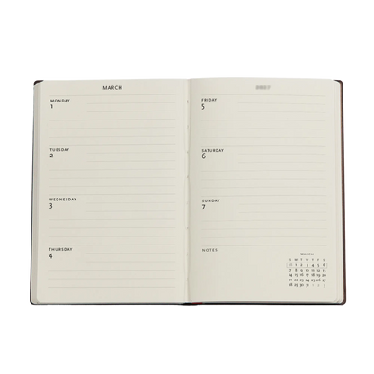 Paperblanks 2026–2027 Wild Flowers Mini Hardback 18-Month Diary – Week-to-View Horizontal – inside pages