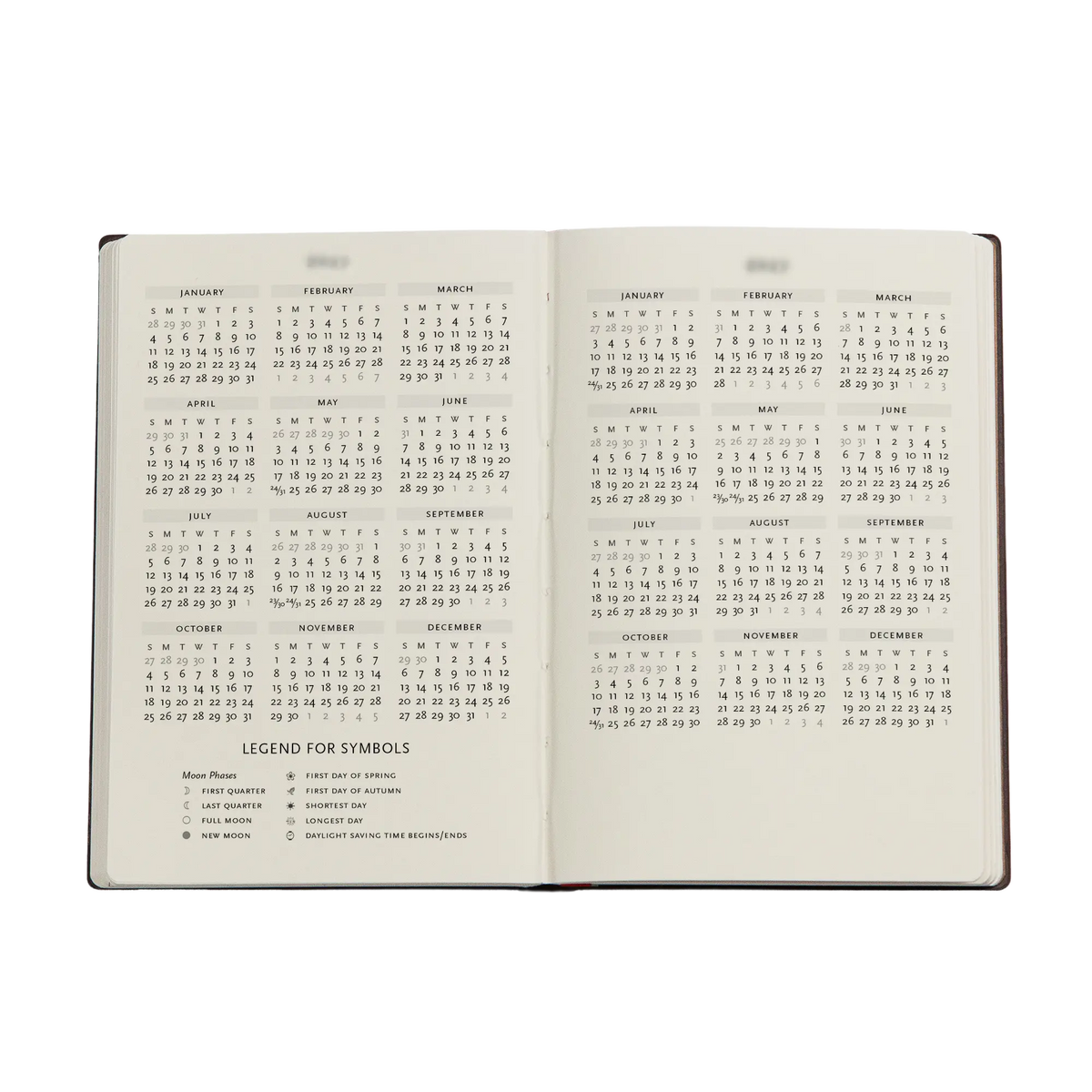 Paperblanks 2026–2027 Wild Flowers Mini Hardback 18-Month Diary – Week-to-View Horizontal – inside pages