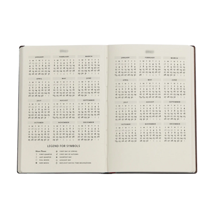 Paperblanks 2026–2027 Wild Flowers Mini Hardback 18-Month Diary – Week-to-View Horizontal – inside pages