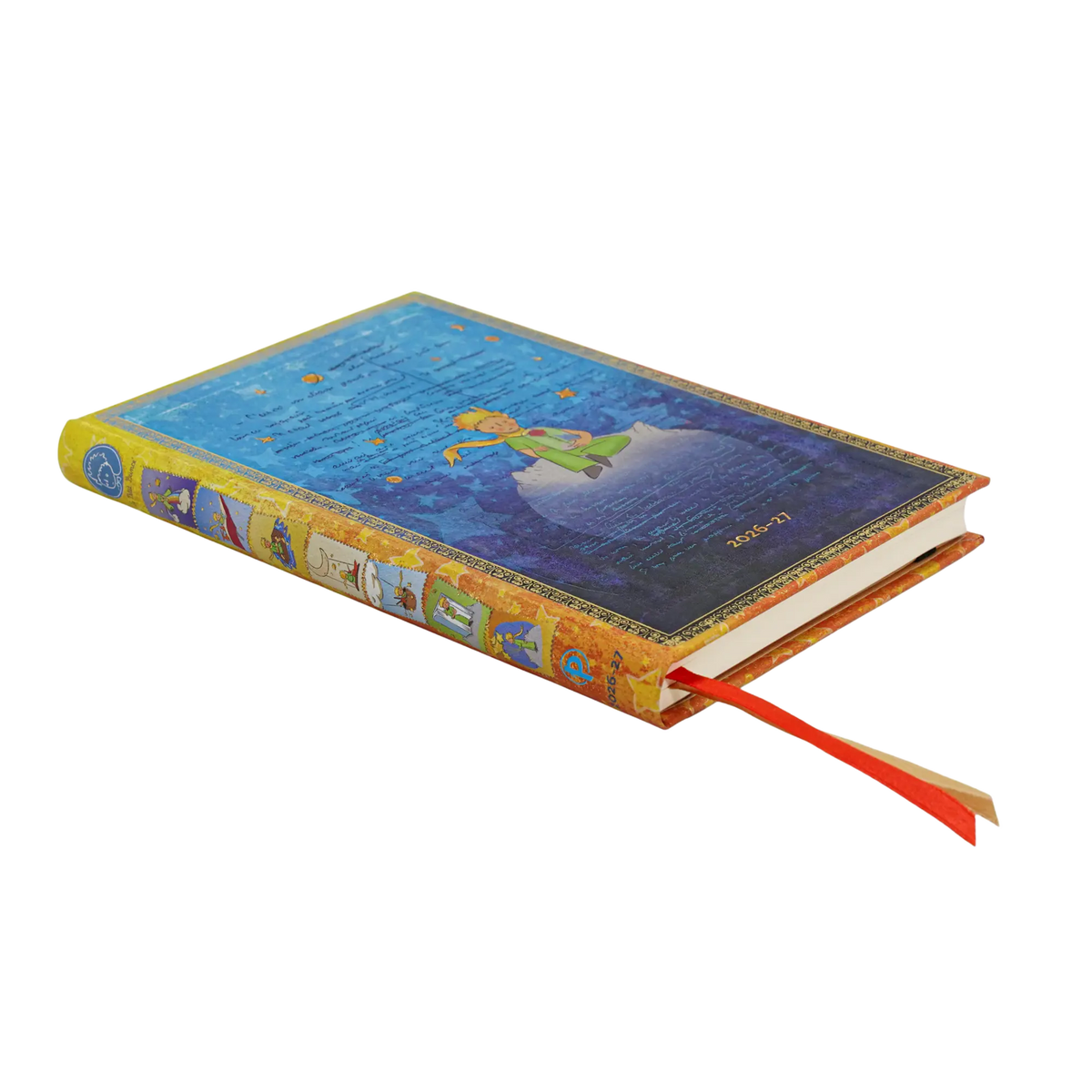 Paperblanks 2026–2027 Saint-Exupéry, The Little Prince Midi Hardback 18-Month Diary – Week-to-View Horizontal – page edge