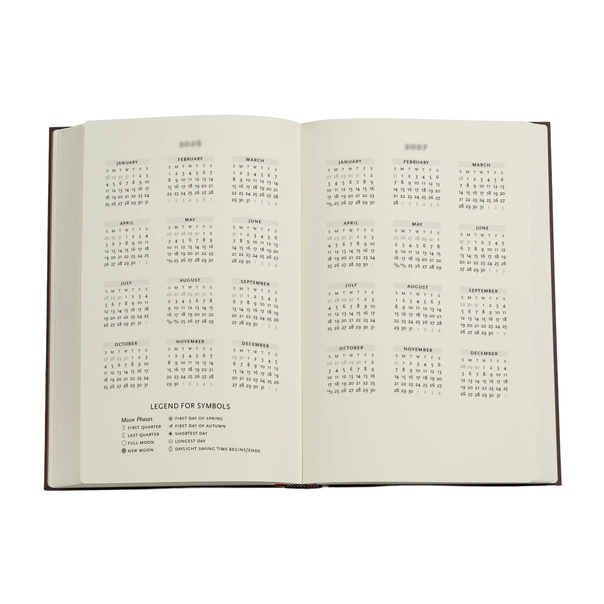 Paperblanks 2026–2027 Picaresque Maxi Hardback 18-Month Diary – Week-to-View Vertical – inside pages