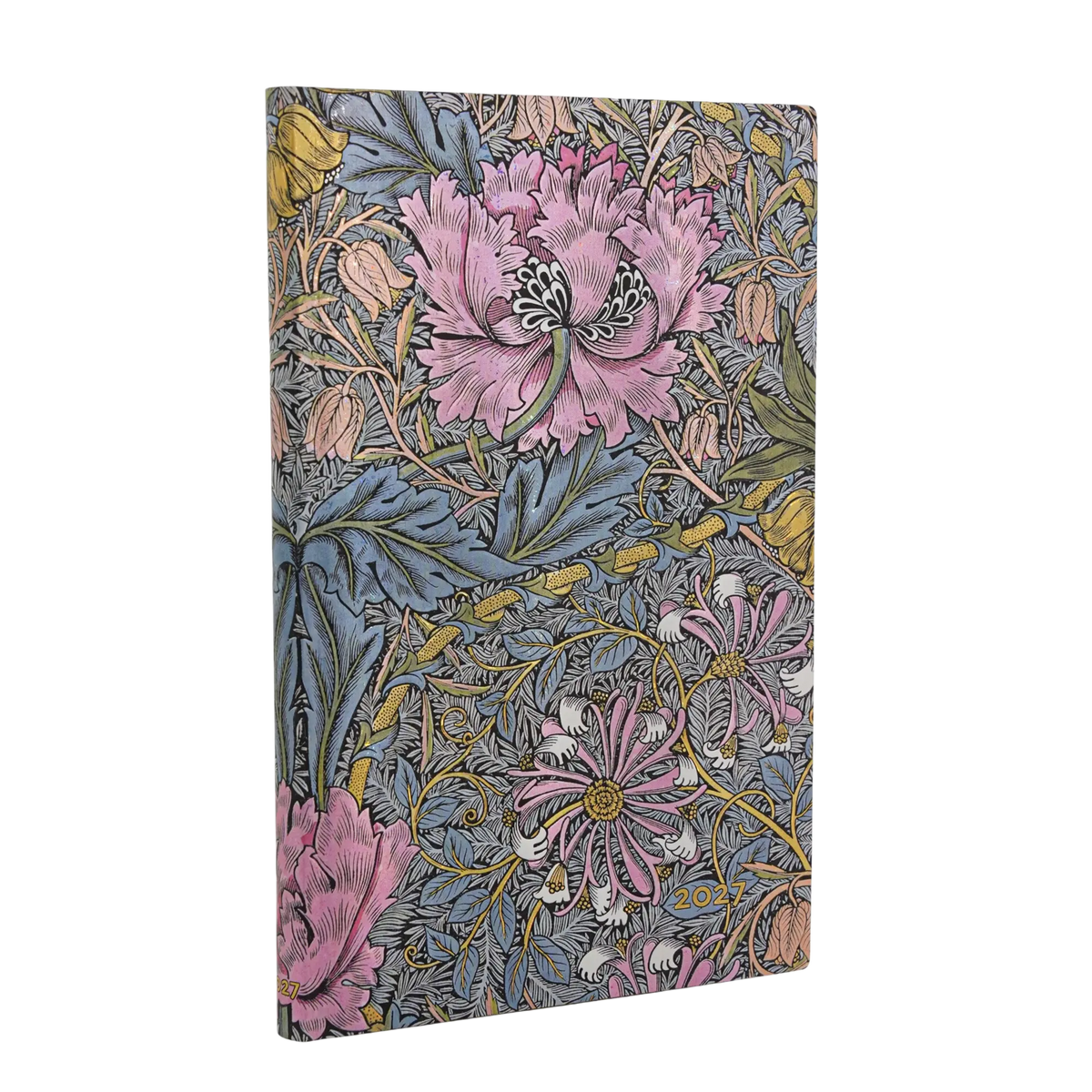 Paperblanks 2027 Morris Pink Honeysuckle Mini Hardback Diary – Day-per-Page – front cover