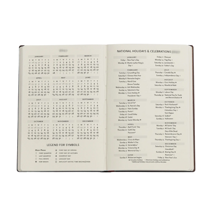 Paperblanks 2027 Morris Pink Honeysuckle Mini Hardback Diary – Day-per-Page – inside pages