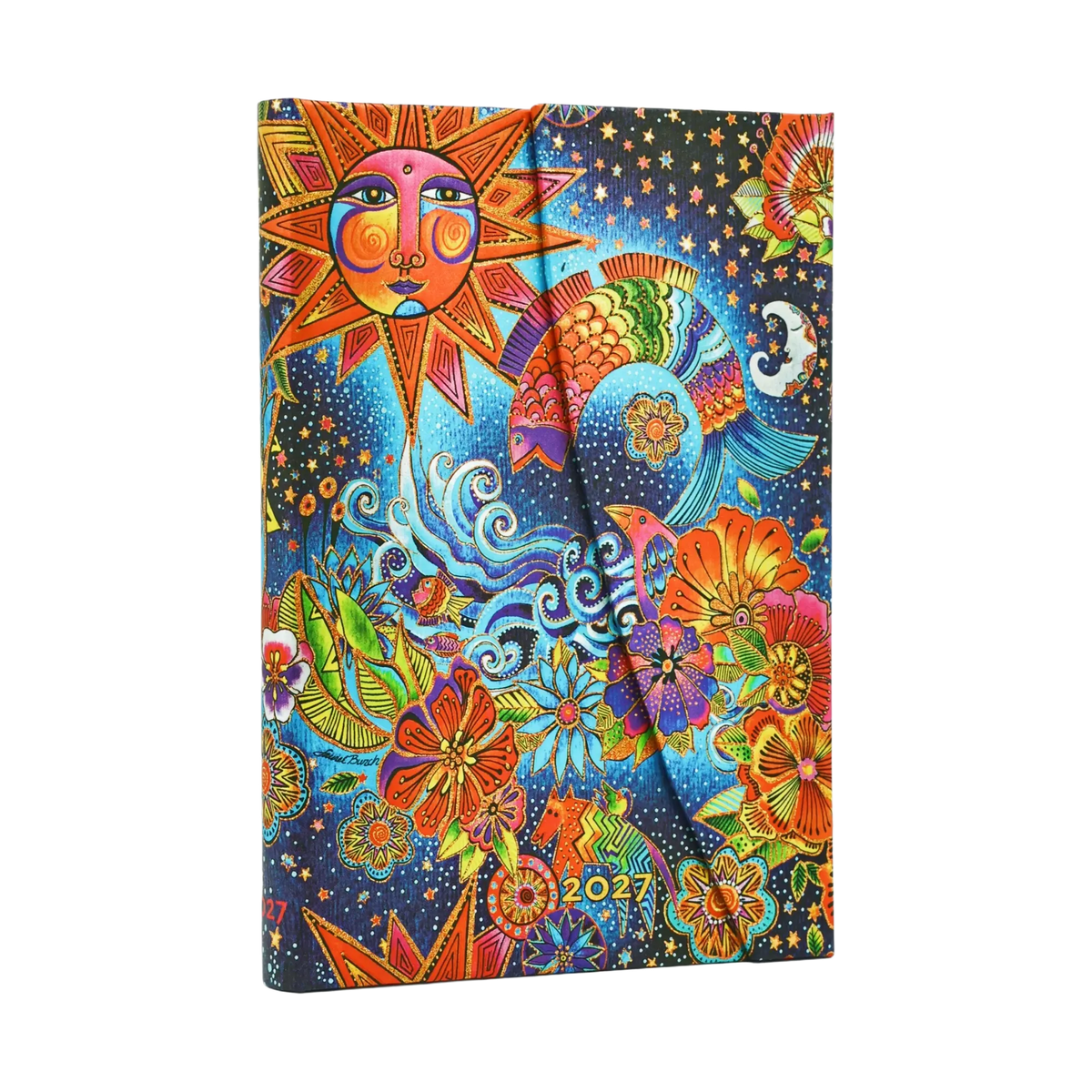 Paperblanks 2027 Celestial Magic Mini Hardback Diary – Week-to-View Horizontal – front cover