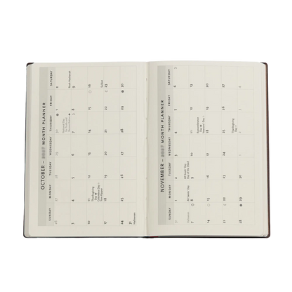 Paperblanks 2027 Cezanne’s Terracotta Pots and Flowers Mini Hardback Diary – Week-to-View Horizontal – inside pages