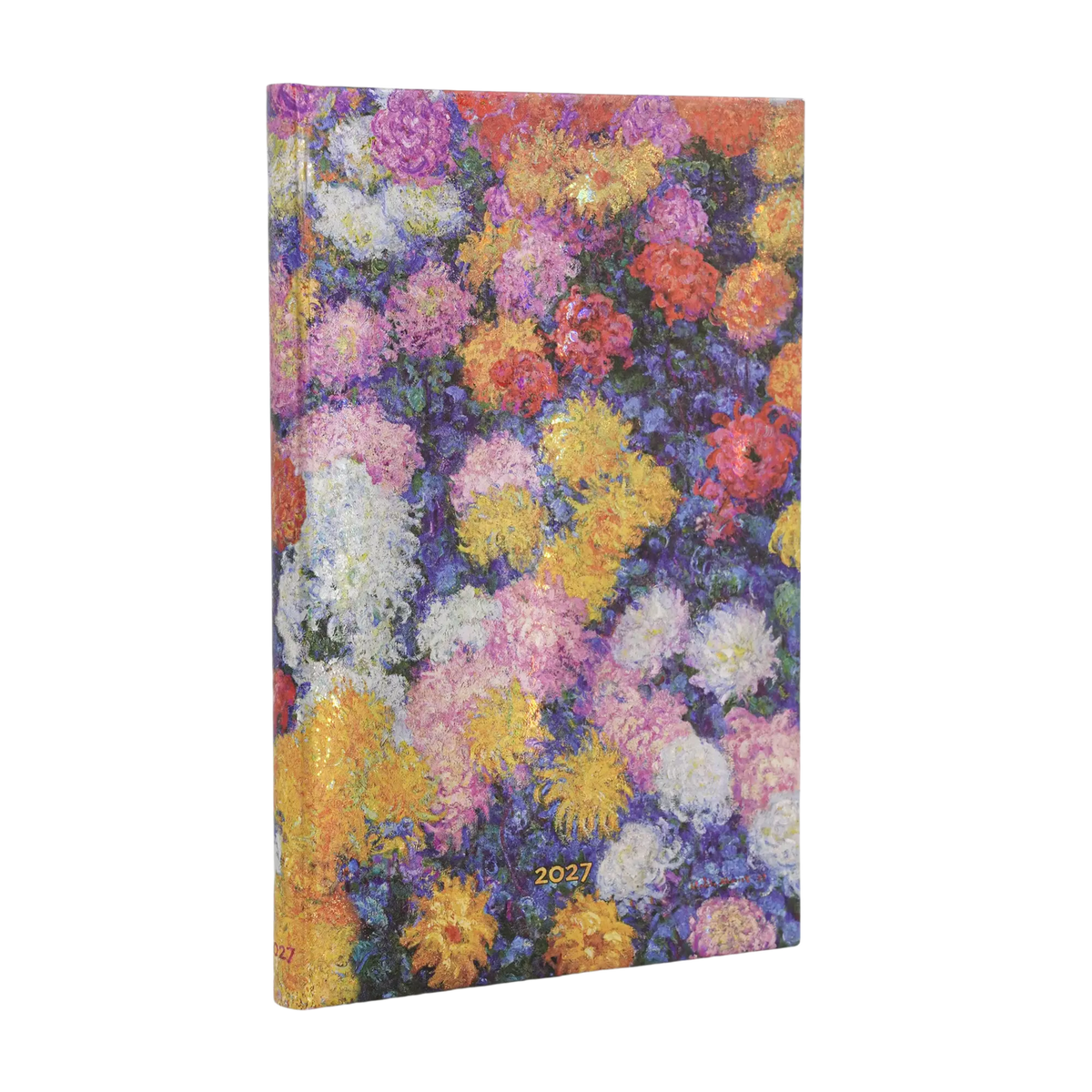 Paperblanks 2027 Monet’s Chrysanthemums Mini Hardback Diary – Week-to-View Horizontal – front cover