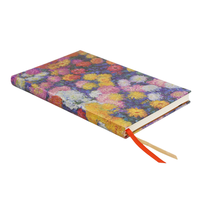 Paperblanks 2027 Monet’s Chrysanthemums Mini Hardback Diary – Week-to-View with Notes (Verso) – page edge