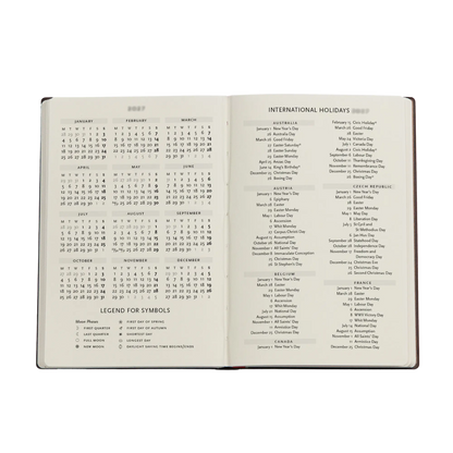 Paperblanks 2027 Silk Sky Mini Hardback Diary – Week-to-View with Notes (Verso) – inside pages