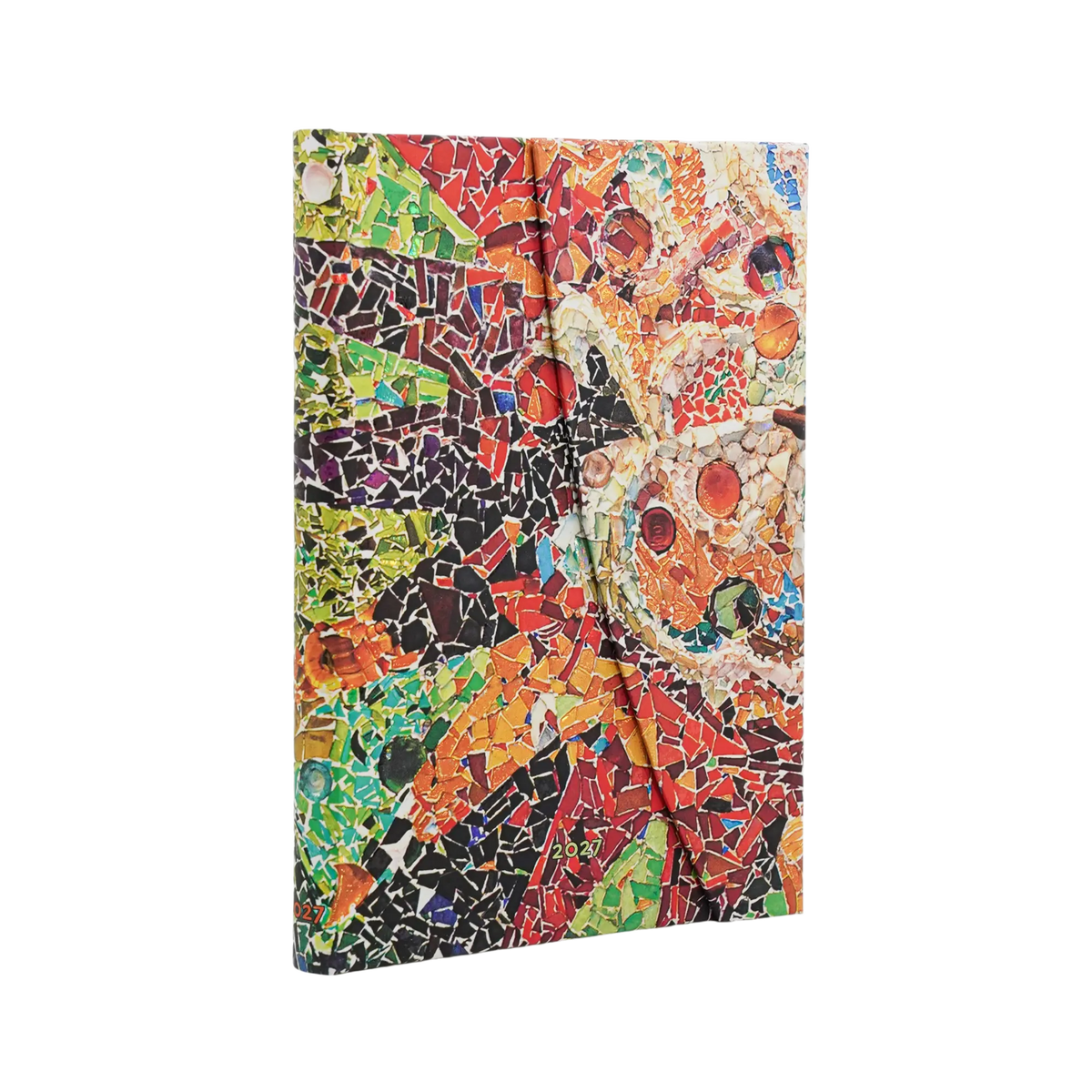 Paperblanks 2027 Gaudi’s Sun Midi Hardback Diary – Week-to-View Horizontal – front cover