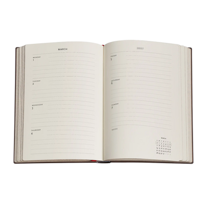 Paperblanks 2027 Safavid Indigo Midi Hardback Diary – Week-to-View Horizontal – inside pages