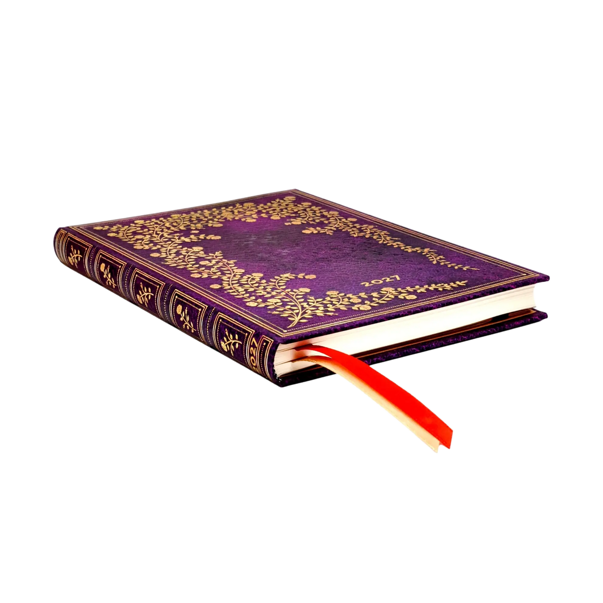 Paperblanks 2027 New York Rose Midi Hardback Diary – Week-to-View Vertical – page edge