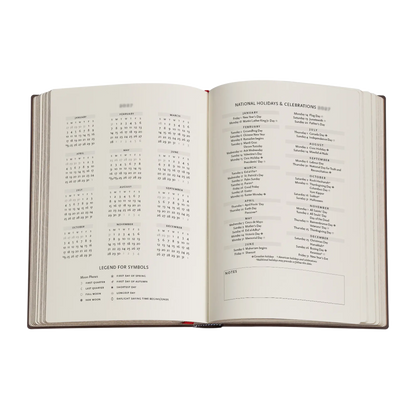 Paperblanks 2027 New York Rose Midi Hardback Diary – Week-to-View Vertical – inside pages