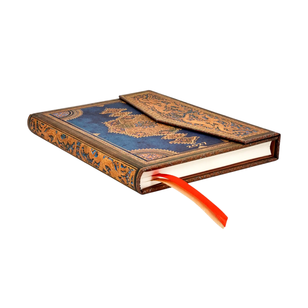 Paperblanks 2027 Safavid Indigo Midi Hardback Diary – Week-to-View Vertical – page edge