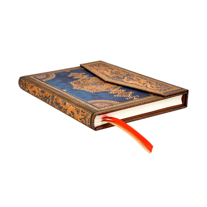 Paperblanks 2027 Safavid Indigo Midi Hardback Diary – Week-to-View Vertical – page edge