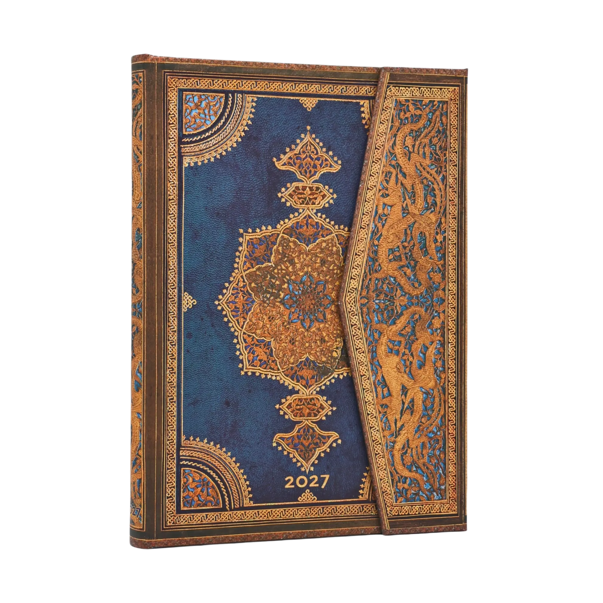 Paperblanks 2027 Safavid Indigo Midi Hardback Diary – Week-to-View Vertical – front cover