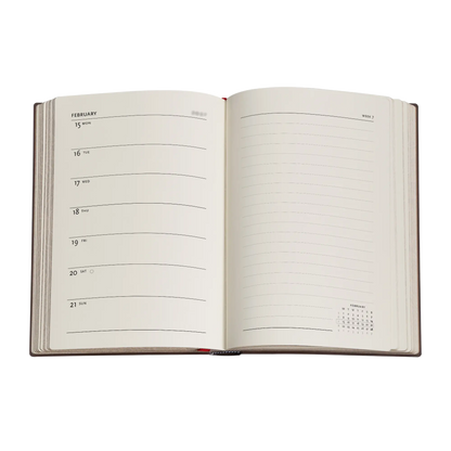 Paperblanks 2027 Anemone Midi Hardback Diary – Week-to-View with Notes (Verso) – inside pages