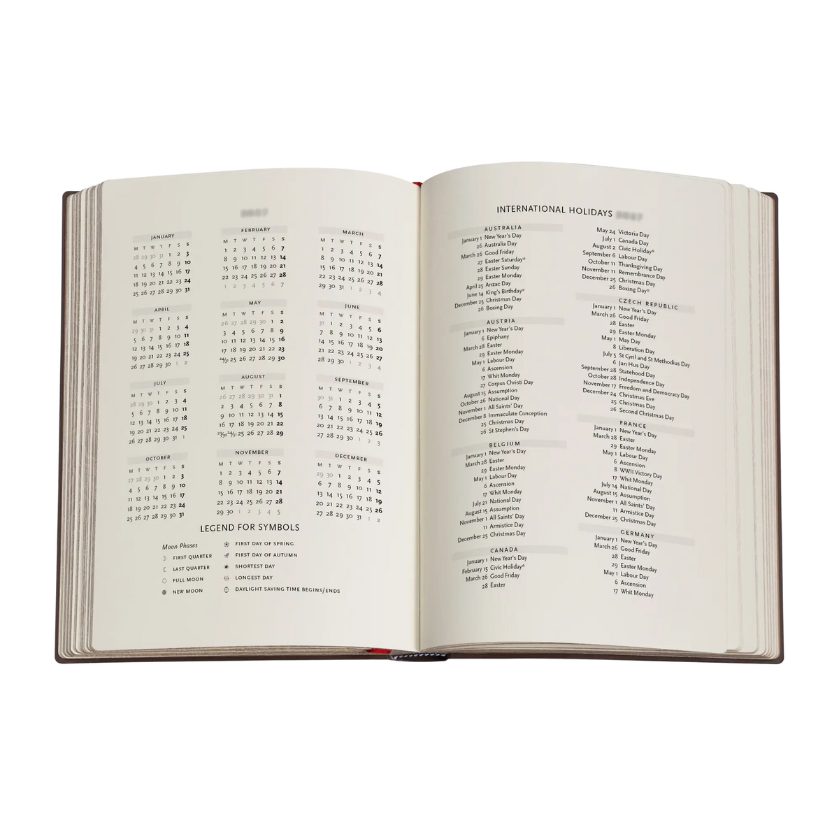 Paperblanks 2027 Anemone Midi Hardback Diary – Week-to-View with Notes (Verso) – inside pages
