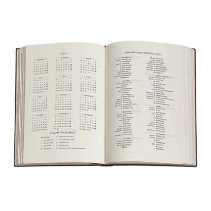Paperblanks 2027 Safavid Indigo Midi Hardback Diary – Week-to-View with Notes (Verso) – inside pages