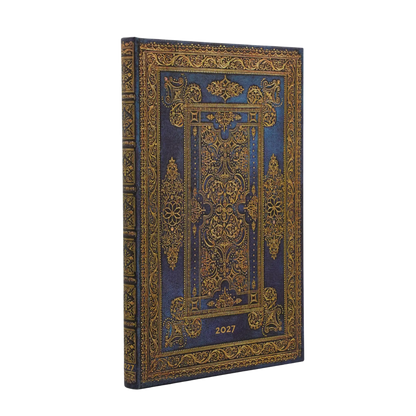 Paperblanks 2027 Blue Luxe Maxi Hardback Diary – Week-to-View Horizontal – front cover