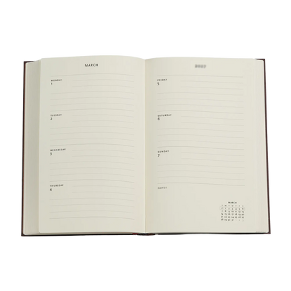 Paperblanks 2027 Blue Luxe Maxi Hardback Diary – Week-to-View Horizontal – inside pages