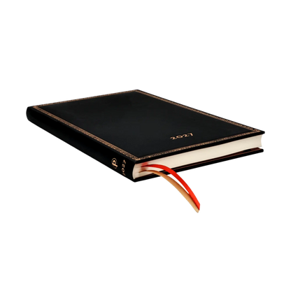 Paperblanks 2027 Black Edition Maxi Hardback Diary – Week-to-View Vertical – page edge