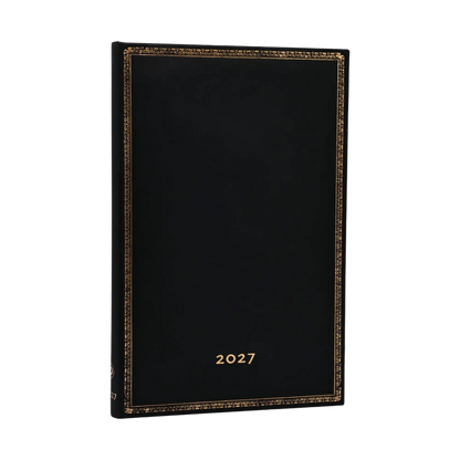 Paperblanks 2027 Black Edition Maxi Hardback Diary – Week-to-View Vertical – front cover