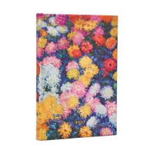 Paperblanks 2027 Monet’s Chrysanthemums Maxi Hardback Diary – Week-to-View Vertical – front cover
