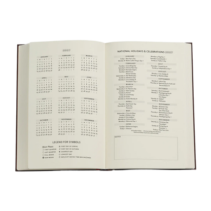 Paperblanks 2027 Monet’s Chrysanthemums Maxi Hardback Diary – Week-to-View Vertical – inside pages