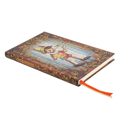 Paperblanks 2027 Carlo Collodi, Pinocchio Maxi Hardback Diary – Week-to-View Vertical – page edge