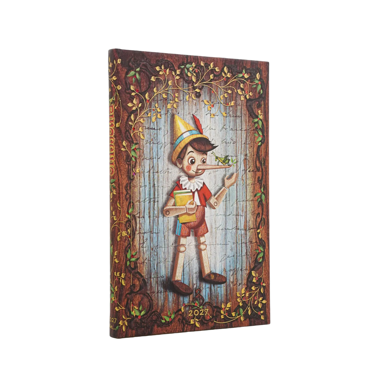 Paperblanks 2027 Carlo Collodi, Pinocchio Maxi Hardback Diary – Week-to-View Vertical – front cover