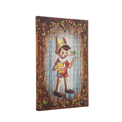 Paperblanks 2027 Carlo Collodi, Pinocchio Maxi Hardback Diary – Week-to-View Vertical – front cover