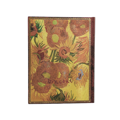 Paperblanks 2027 Van Gogh, Sunflowers Ultra Hardback Diary – Week-to-View Horizontal – back cover