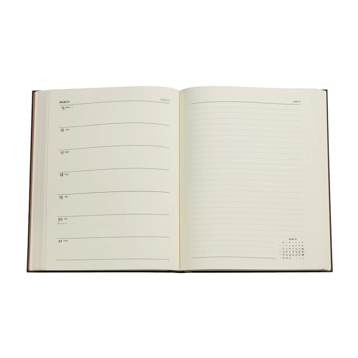 Paperblanks 2027 Wildflower Song Ultra Hardback Diary – Week-to-View with Notes (Verso) – inside pages