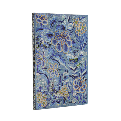 Paperblanks 2026–2027 Blue Willow Maxi Softback Flexi 18-Month Diary – Week-to-View Vertical – front cover