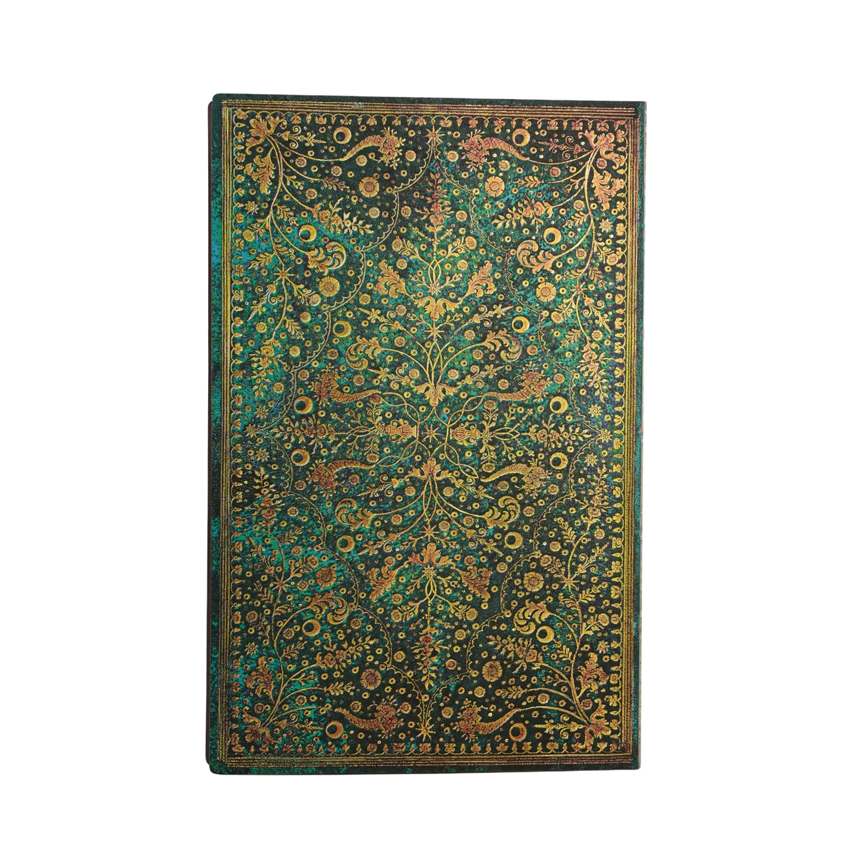 Paperblanks 2026–2027 Emerald Flower Maxi Softback Flexi 18-Month Diary – Week-to-View Vertical – back cover