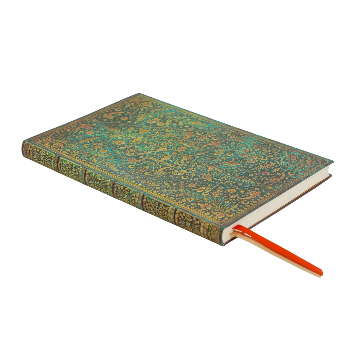Paperblanks 2026–2027 Emerald Flower Maxi Softback Flexi 18-Month Diary – Week-to-View Vertical – page edge