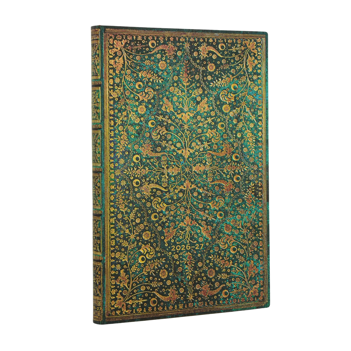 Paperblanks 2026–2027 Emerald Flower Maxi Softback Flexi 18-Month Diary – Week-to-View Vertical – front cover