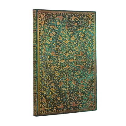 Paperblanks 2026–2027 Emerald Flower Maxi Softback Flexi 18-Month Diary – Week-to-View Vertical – front cover