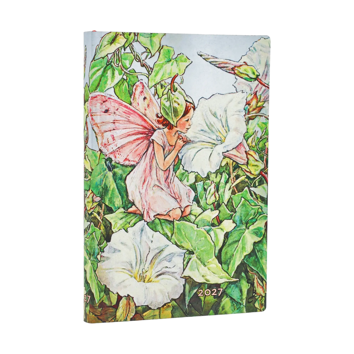 Paperblanks 2027 Bindweed Fairy Mini Softback Flexi Diary – Week-to-View Horizontal – front cover