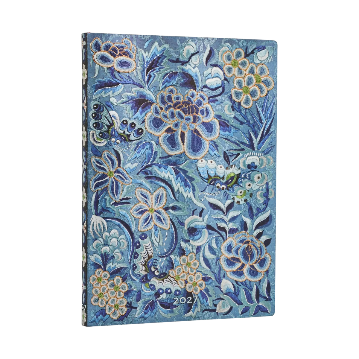 Paperblanks 2027 Blue Willow Midi Softback Flexi Diary – Week-to-View Vertical – front cover