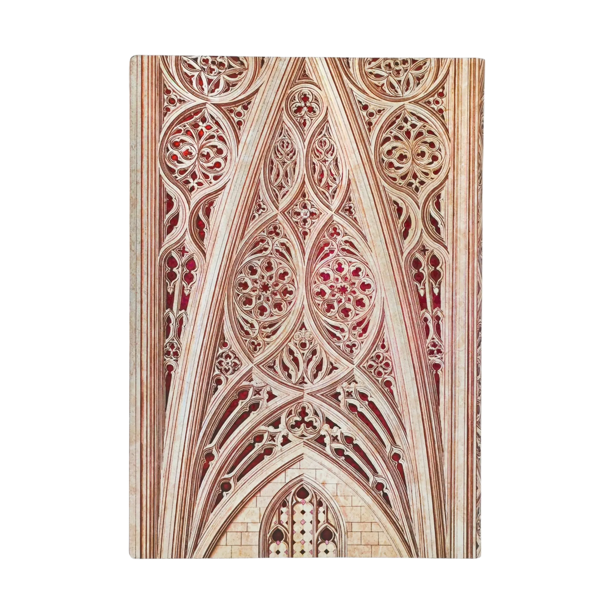 Paperblanks 2027 Vault of the Milan Cathedral (Burgundy) Midi Softback Flexi Diary – Week-to-View Vertical – back cover