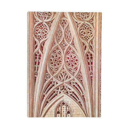 Paperblanks 2027 Vault of the Milan Cathedral (Burgundy) Midi Softback Flexi Diary – Week-to-View Vertical – back cover