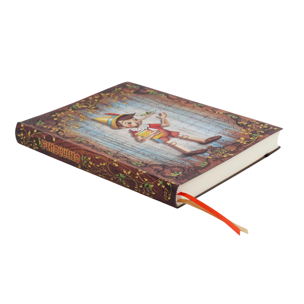 Paperblanks 2027 Carlo Collodi, Pinocchio Ultra Softback Flexi Diary – Day-per-Page – page edge