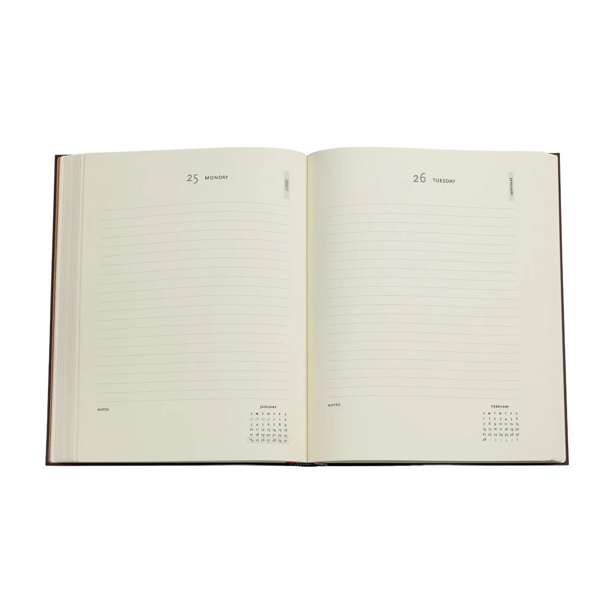 Paperblanks 2027 Carlo Collodi, Pinocchio Ultra Softback Flexi Diary – Day-per-Page – inside pages