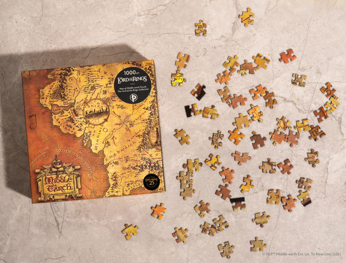 Paperblanks Map of Middle-earth Puzzle 1000-Piece Jigsaw Puzzle – lifestyle image